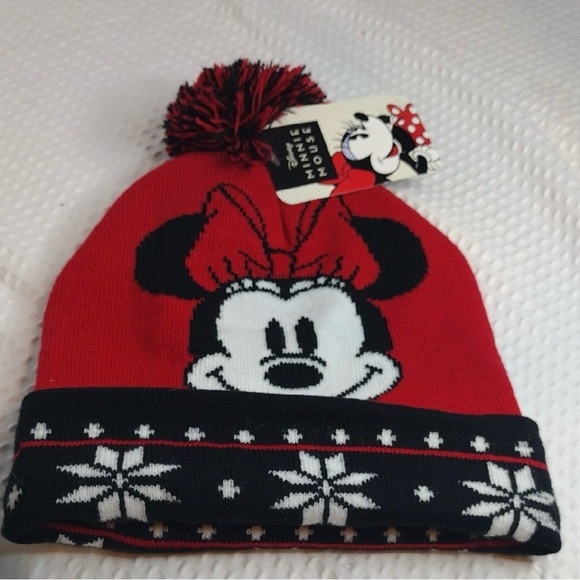 Disney Minnie Beanie with Snowflake Design - Picture 2 of 4